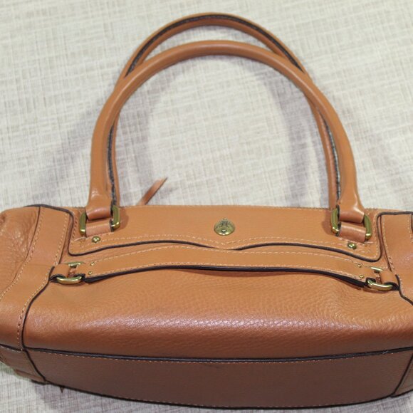 Vintage Cole Haan Caramel Brown Pebble Leather Shoulder Bag Purse - LIKE NEW - Picture 2 of 9